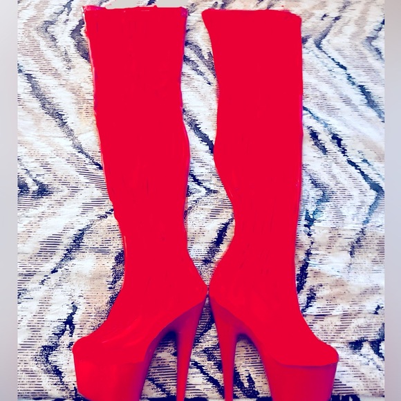 Pleaser 3000 Adore  Thigh-High Platform Boots - Picture 1 of 4